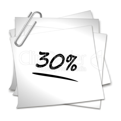 haftnotiz 30 %