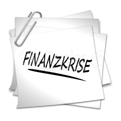 haftnotiz finanzkrise