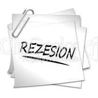 haftnotiz rezesion