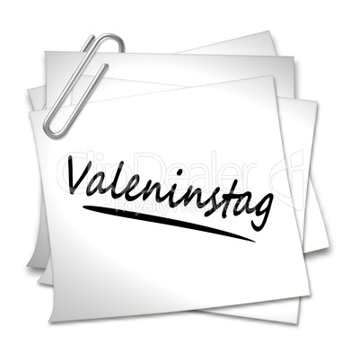 haftnotiz valentinstag