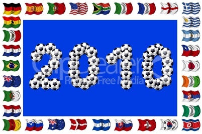 Fussball 2010 - teilnehmende Nationen