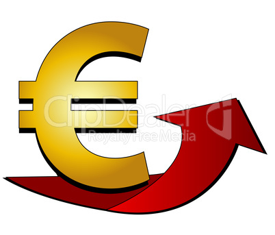 Symbol Euro steigend