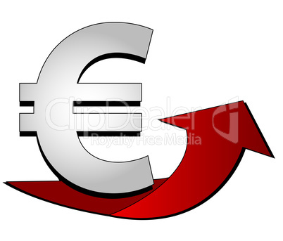 Symbol Euro steigend