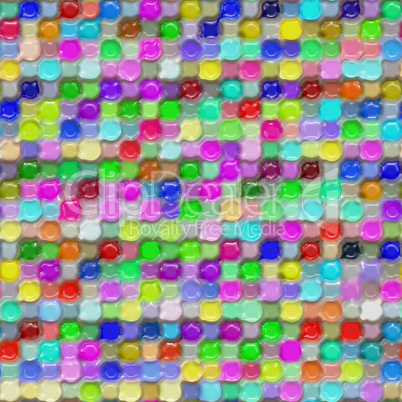 colorful plastic wax pattern