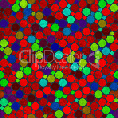 red and colorful fabric dots