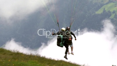paraglider start closeup