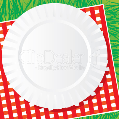 blank dish for picnic