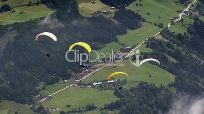 paraglider crossing