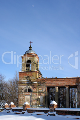 Belltower of church of Ekaterina in Lyalichi