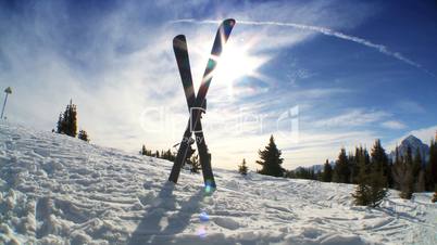 Skier im Schnee