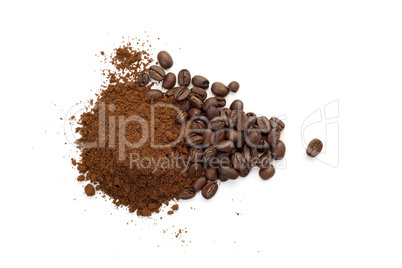 Heap of coffee beans