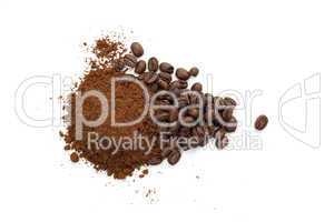 Heap of coffee beans