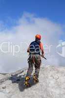 climber on a glacier