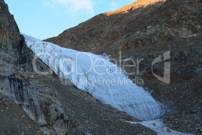 Climbers on a glacier