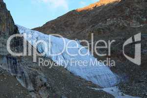 Climbers on a glacier