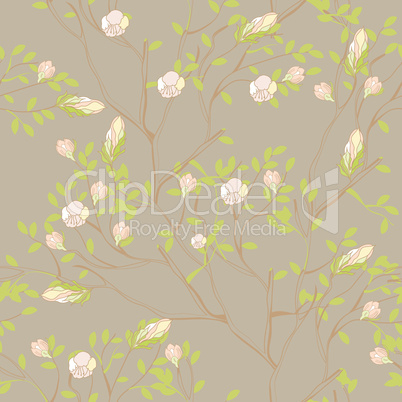 seamless wallpaper with tree branches