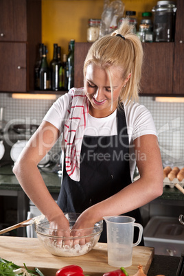 Mixing the dough