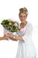 Receiving flowers