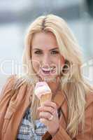 Happy icecream girl