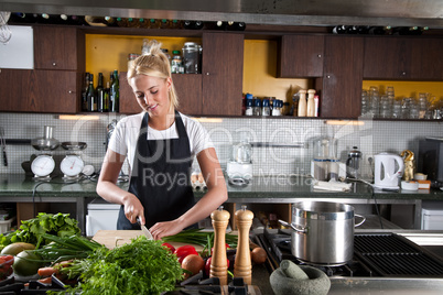 Working in the kitchen