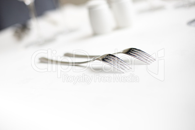 forks at a table setting