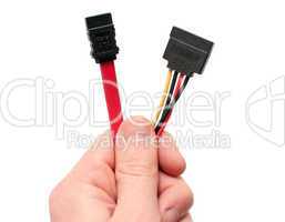 SATA cables in hand