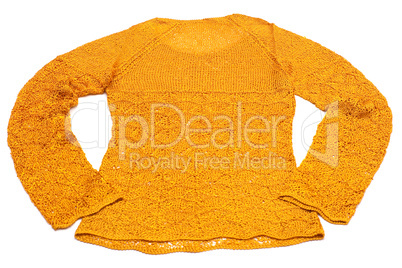 Orange knitted jacket