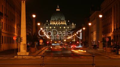Saint Peter Basilica at  night