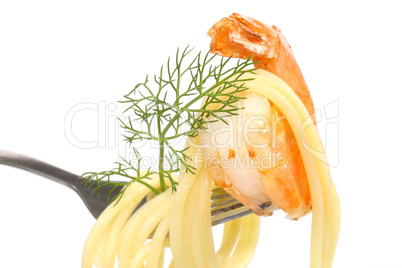 Garnele mit Spaghetti