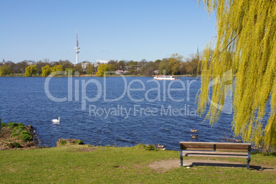 Frühling an der Außenalster