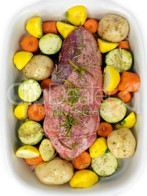 Uncooked Lamb Roast