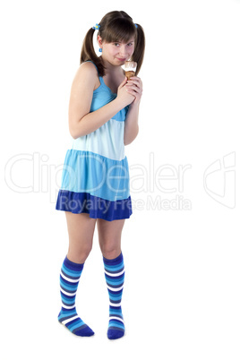 Teenager with ice cream