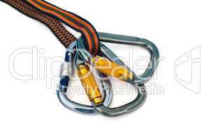 carabiners and rope