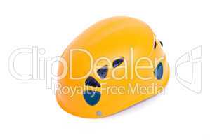 orange climbing helmet