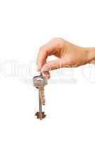 keys from house in the women's hand