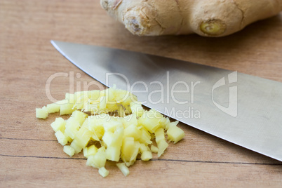 Gehackter Ingwer - Chopped Ginger