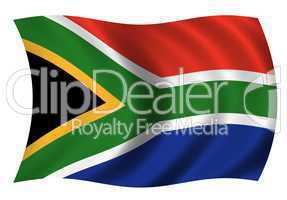 Grosse wehende Fahne Südafrika