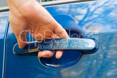 hand opening car door