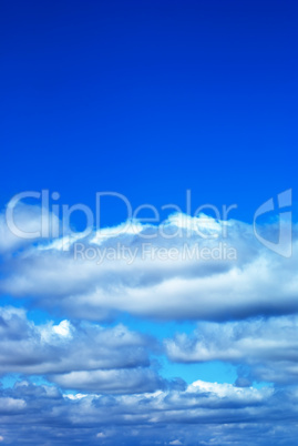 blue sky with clouds and sunlight