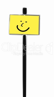 Schild mit Smilie