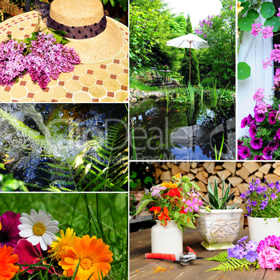 Garten Blumen Collage