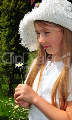 Mädchen Kind mit Blume