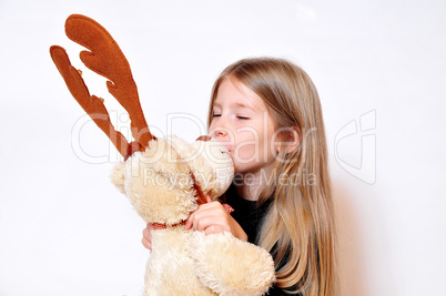 Mädchen und Teddybär