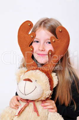 Mädchen und Teddybär