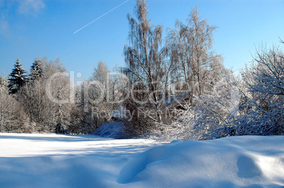 Schnee in den Bergen im Winter