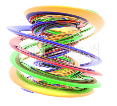 colorful abstract 3d spiral