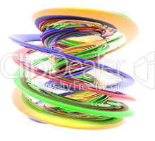 colorful abstract 3d spiral