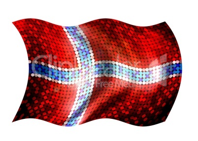 Pailetten Flagge Norwegen