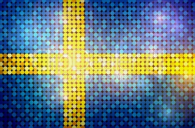 Pailetten Flagge Schweden