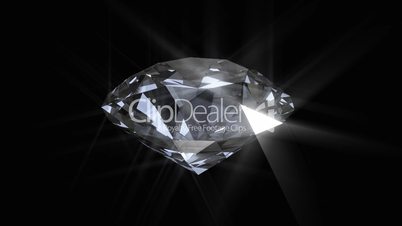 3D Spinning diamond  looped and isolated